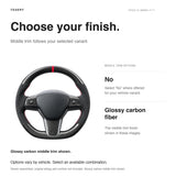 FACIA Carbon Fiber Alcantara Round Steering Wheel for Model 3 / Y Style 15