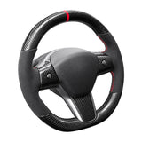 FACIA Carbon Fiber Alcantara Round Steering Wheel for Model 3 / Y Style 15