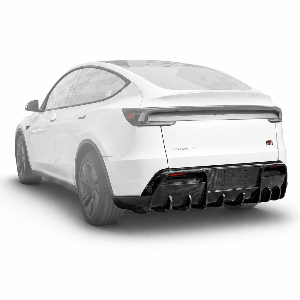 FACIA Custom Dry Carbon Fiber Rear Diffuser for Model Y Juniper