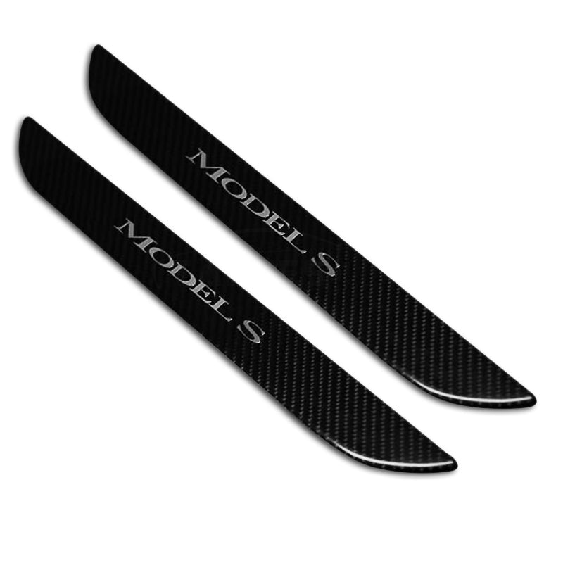 FACIA Carbon Fiber Textured Front Door Sill Protector for Tesla Model S 2016-2018