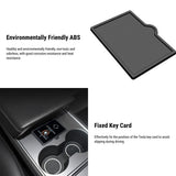 FACIA Acrylic Center Console Card Key Holder for Model 3/Y Gloss Black Anti-Slip