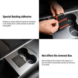 FACIA Acrylic Center Console Card Key Holder for Model 3/Y Gloss Black Anti-Slip