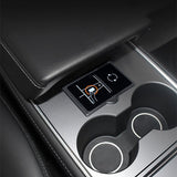 FACIA Acrylic Center Console Card Key Holder for Model 3/Y Gloss Black Anti-Slip