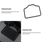 FACIA Acrylic Center Console Card Key Holder for Model 3/Y Gloss Black Anti-Slip