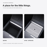 FACIA Center Console Storage Box for Model 3 Highland and Model Y Juniper 3 Locations