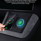 FACIA Center Console Wireless Charger Cover Trim for Model 3 Highland and Model Y Juniper