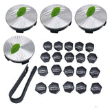 FACIA Wheel Center Cap Kit with Puller for Model 3/Y/S/X 4 Hub Caps + 20 Lug Nut Covers