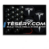 FACIA Wheel Center Cap Kit with Puller for Model 3/Y/S/X 4 Hub Caps + 20 Lug Nut Covers