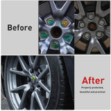 FACIA Wheel Center Cap Kit with Puller for Model 3/Y/S/X 4 Hub Caps + 20 Lug Nut Covers