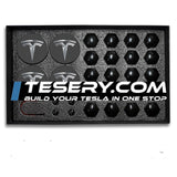 FACIA Wheel Center Cap Kit with Puller for Model 3/Y/S/X 4 Hub Caps + 20 Lug Nut Covers