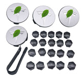 FACIA Wheel Center Cap Kit with Puller for Model 3/Y/S/X 4 Hub Caps + 20 Lug Nut Covers