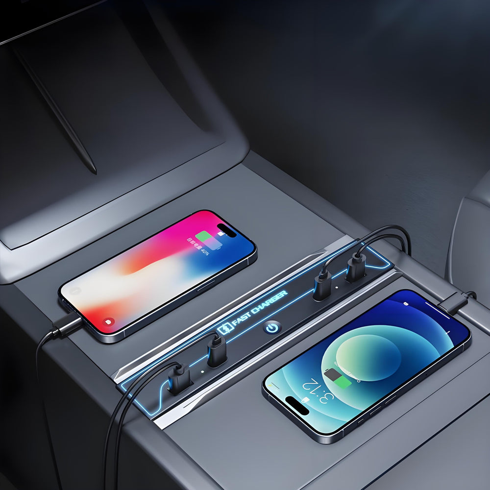 FACIA USB Hub for Model 3 Highland and Model Y Juniper 7-Mode Ambient Light Fast Charging