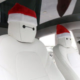 FACIA Christmas hat Headrest (2 hats with 2 pair of eyes for front and rear seat)for Tesla Model 3/S/Y/X
