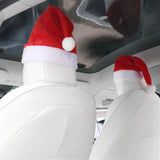 FACIA Christmas hat Headrest (2 hats with 2 pair of eyes for front and rear seat)for Tesla Model 3/S/Y/X