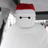 FACIA Christmas hat Headrest (2 hats with 2 pair of eyes for front and rear seat)for Tesla Model 3/S/Y/X