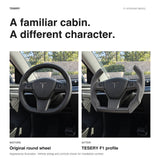 FACIA Custom Carbon Fiber Steering Wheel for Tesla Model 3 / Y F1 Style
