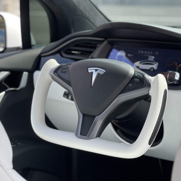 FACIA TESERY Custom Yoke Steering Wheel Replacement for Tesla Model X / S 2012-2020
