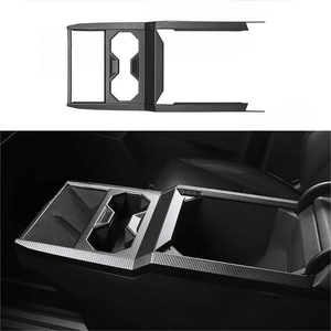 FACIA Cybertruck Center Console Cup Holder ABS Carbon Fiber Style Protective Overlay