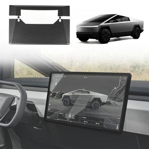 FACIA Cybertruck Display Back Overlay Real Dry Carbon Fiber Center Screen Cover