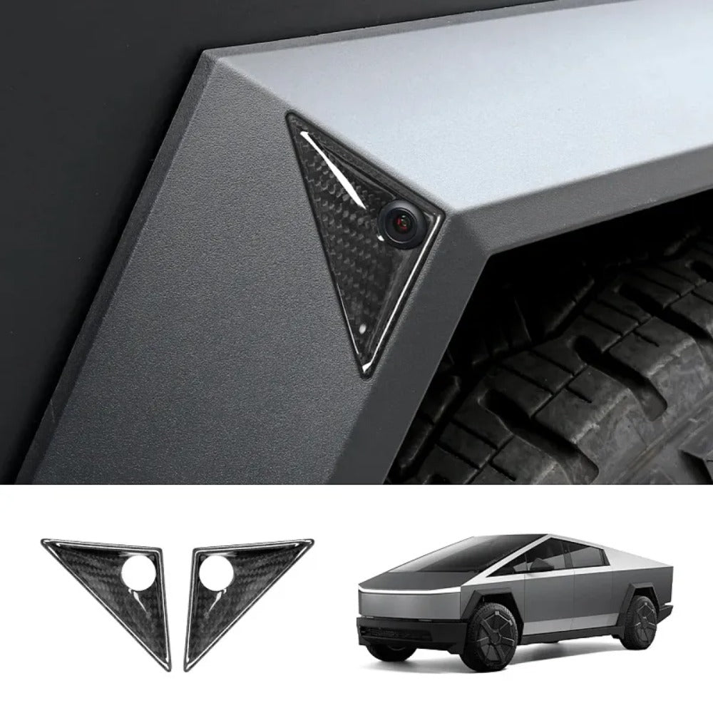 FACIA Cybertruck Front Fender Camera Applique Overlays Real Carbon Fiber (1 Pair)