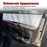 FACIA Cybertruck Lower Door Panel Armrest Overlays Real Molded Carbon Fiber (4-Piece Set)