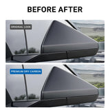 FACIA Cybertruck Side Mirror Cover Real Dry Carbon Fiber Trim TESERY