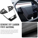 FACIA Cybertruck Steering Wheel Voice Control Trim Glossy/Matte Real Carbon Fiber