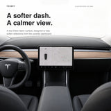 FACIA Dashboard Blackout Mat for Model 3/Y Anti-Glare Flannel Dash Cover