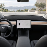 FACIA Dashboard Blackout Mat for Model 3/Y Anti-Glare Flannel Dash Cover