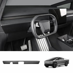 FACIA Dashboard Cover Real Carbon Fiber Trim Panel Protection for Cybertruck (2 PCS)