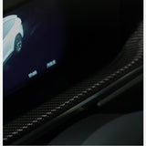 FACIA Dry Carbon Fiber Dashboard Panel Overlay for Model S/X 2021+ 3 Finishes UV Protected Peel and Stick