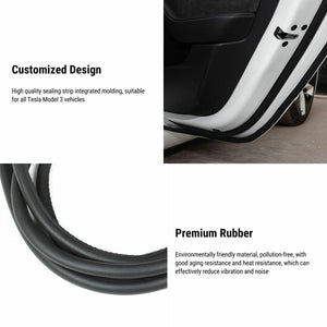FACIA Door Rubber Sealing Strip Noise Reduction Kit for Tesla Model 3 Highland