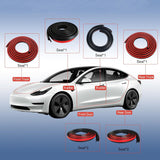 FACIA Door Rubber Sealing Strip Noise Reduction Kit for Tesla Model 3 Highland