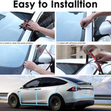 FACIA Door Rubber Sealing Strip Noise Reduction Kit for Tesla Model 3 Highland