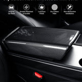 FACIA Dry Carbon Fiber Armrest Box Trim Cover for Cybertrunk