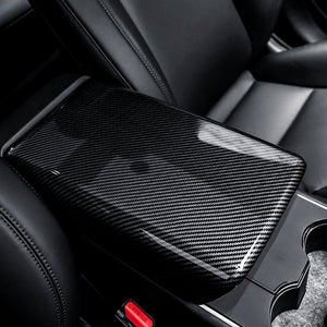 FACIA Dry Carbon Fiber Armrest Box Trim Cover for Cybertrunk