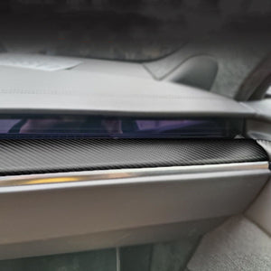 FACIA Dry Carbon Fiber Dashboard Panel Overlay for Model S/X 2021+ 3 Finishes UV Protected Peel and Stick