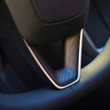 FACIA Dry Carbon Fiber Steering Wheel Trim Cover for Model 3 Highland / Model Y Juniper (3 Pieces)
