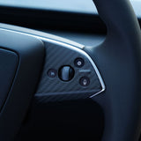 FACIA Dry Carbon Fiber Steering Wheel Trim Cover for Model 3 Highland / Model Y Juniper (3 Pieces)
