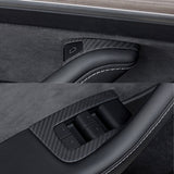 FACIA Dry Carbon Fiber Window and Door Switch Covers for Model Y / Model 3¡ꡧLeft Hand Drive¡ê?