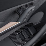 FACIA Dry Carbon Fiber Window and Door Switch Covers for Model Y / Model 3¡ꡧLeft Hand Drive¡ê?
