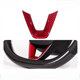 FACIA TESERT Dry Carbon Fiber Steering Wheel V-Cover for Model 3 Highland and Y Juniper