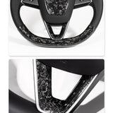 FACIA TESERT Dry Carbon Fiber Steering Wheel V-Cover for Model 3 Highland and Y Juniper