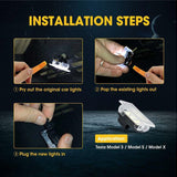 FACIA TESERY Footwell / Puddle / Glovebox / Frunk / Trunk LED Lights for Model 3/Y/S/X