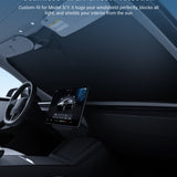 Front Windshield Sunshade for Tesla Model 3 / Model Y - Evfacia