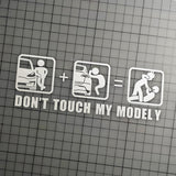 FACIA Don't Touch My Tesla Funny Vinyl Stickers UV-Resistant and Waterproof Express Your Humor