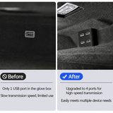 FACIA Glove Box USB Docking Station for Model Y Juniper and Model 3 Highland 4 Ports Plug-and-Play