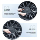 FACIA 18¡° Photon Wheels Half-Rim Hub Center Caps for Model 3 Highland (2024+) Tesery