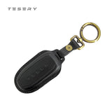 FACIA Handmade Leather Keychain for Tesla Model 3/Y