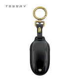FACIA Handmade Leather Keychain for Tesla Model 3/Y